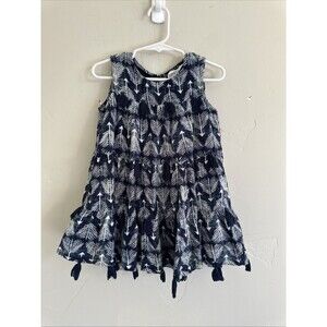 Poppet & Fox Girls Size 4 Dress Cascade Tassel Arrow Print